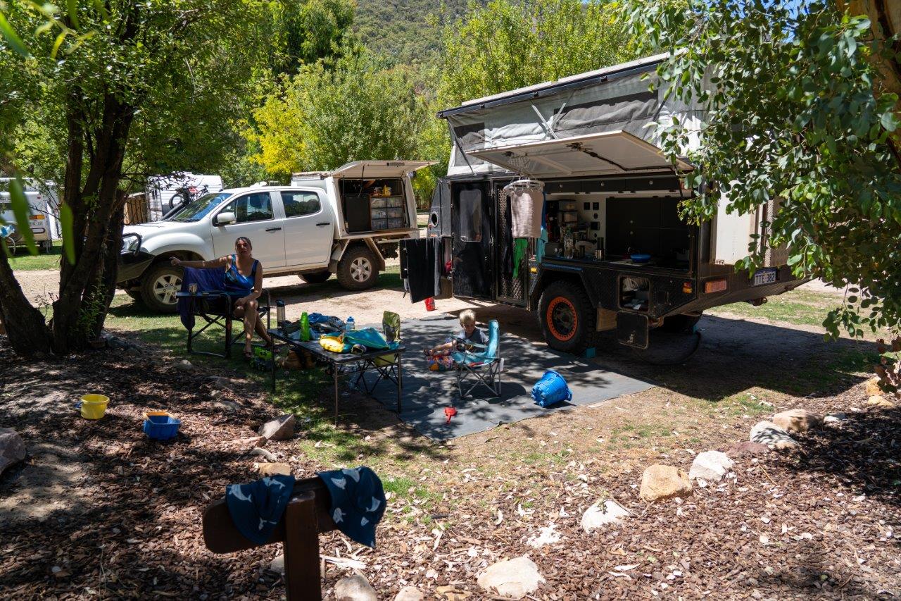 Our Shady Camp Site At Lakeside Tourist Park